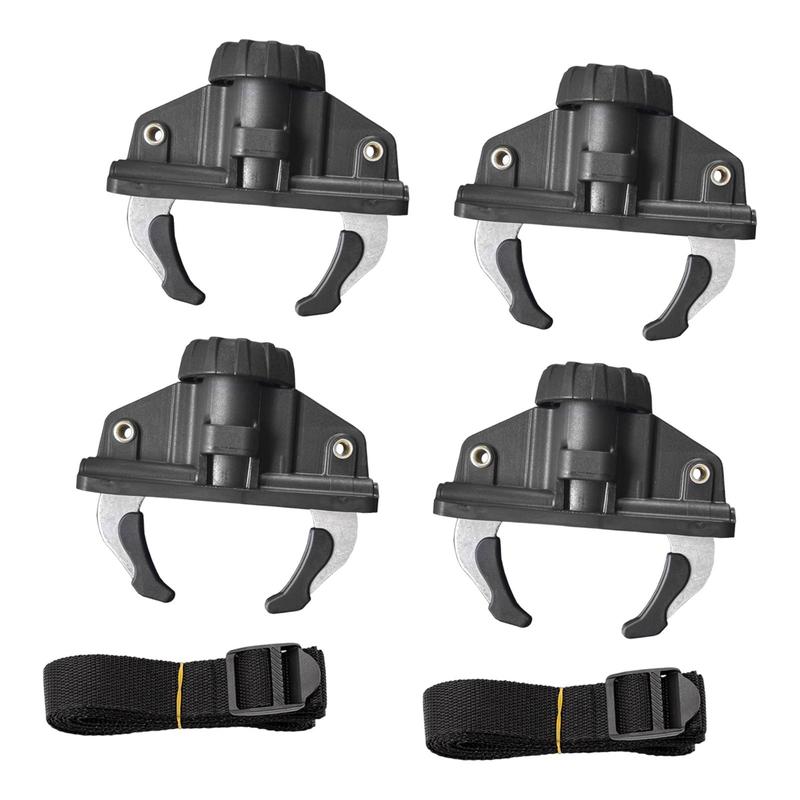 4x Car Roof Box Crab Clips Clamps Accessory Universal Fit Fits Slotted Rails