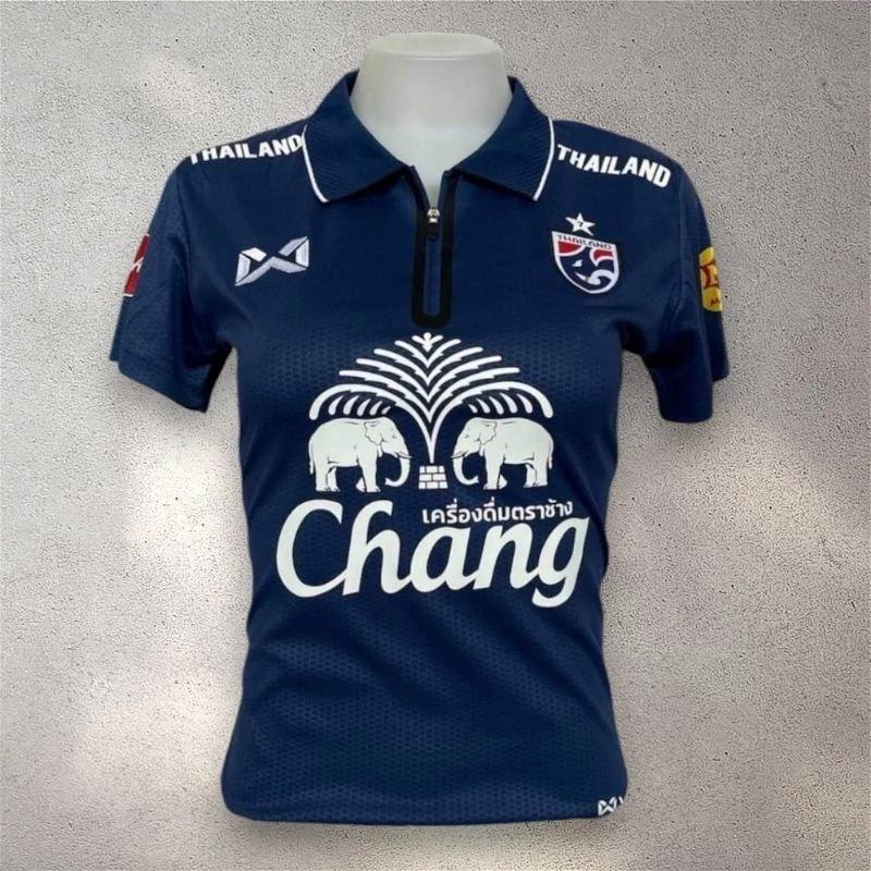 

Женская сборная Таиланда по футболу, тренировочная футболка с принтом болельщика, молния в винтажном ретро-стиле, быстросохнущая рубашка-поло с коротким рукавом и логотипом слона Onesize