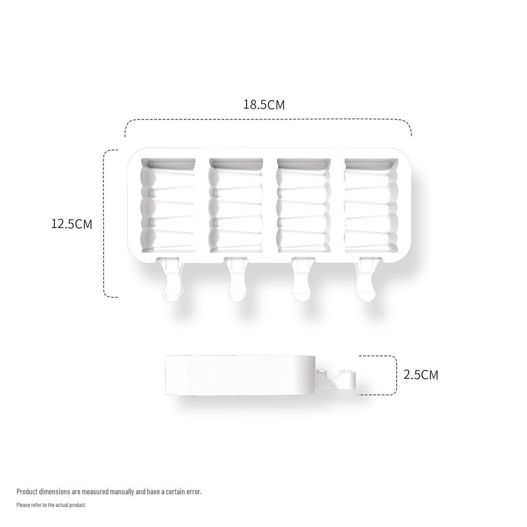 Snadno vyklopitelná silikonová forma na nanuky a zmrzlinu pro domácí použití