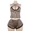 Nachtkonkubine sexy Unterwäsche Leopardenmuster Oberteil Shorts Verführung Weiblich Flirten Quelle