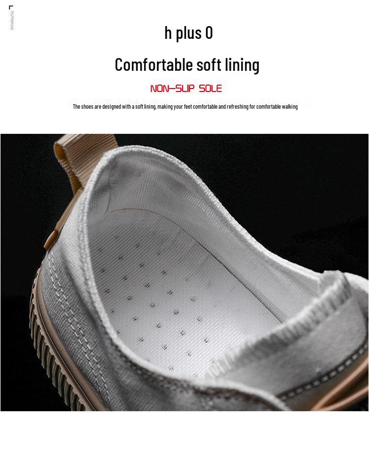 Men's 2024 Spring Breathable Canvas Casual Shoes: Trendy, Versatile Board Shoes