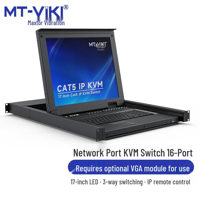MT-viki 16-Port Rack-Mount IP KVM Switch