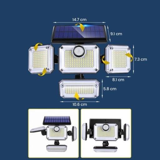 Garten Solar LED Leuchte mit Bewegungssensor und Dämmerungssensor Fernbedienung