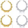 Hip Hop Punk Bamboo Hoop Earrings - European & American Celebrity Style, Bold & Exaggerated Ear Jewelry