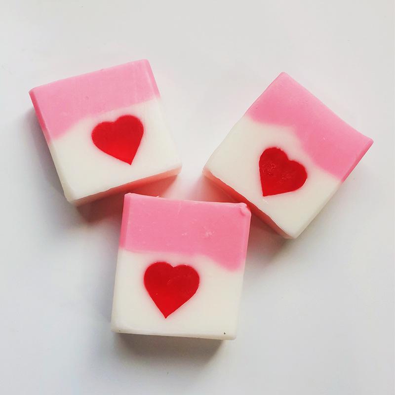 Artistic Strawberry Cheese Color Facial Cleansing Soap: Exquisite Handmade Design for Global Appeal