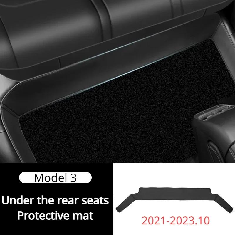 Rear Seat Lower Protective Mat for Tesla Model 3/Y/3+ -2024 Full Surround Cushion Protector Anti-Dirty Kick Pads Accessories