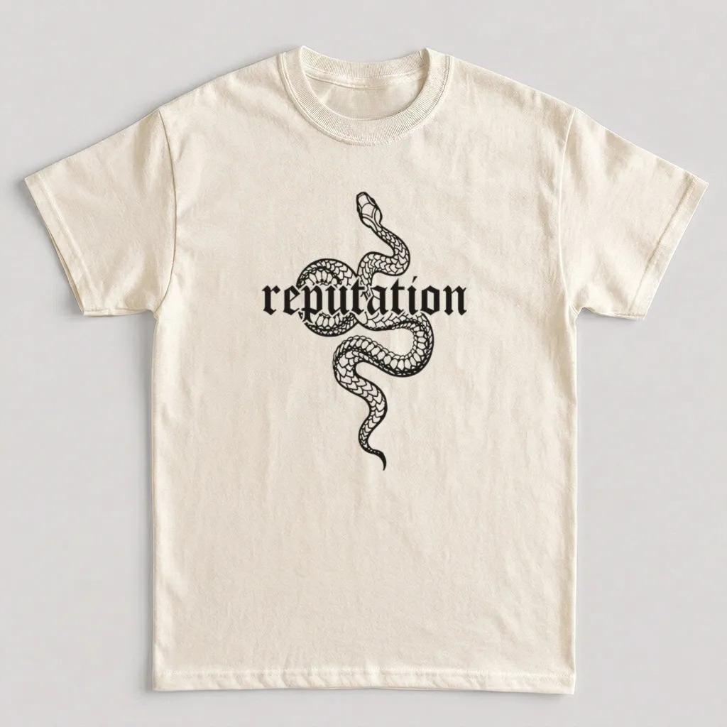 Reputation Snake Tshirt Unisex Unisex Album Inspired Print Oversized Casual Streetwear Fan Short Sleeve Tee Tops