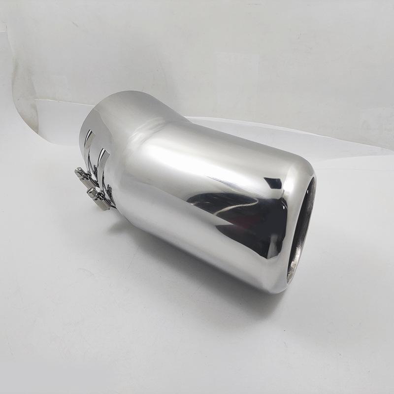 Stainless Steel Exhaust Tailpipe for Land Cruiser - Mirror Silver Clamp Decoration