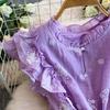 Sweet Stitched Ruffle Hem round Ne Princ Long Dress Women Spring Autumn Belted Waist Women Dress
