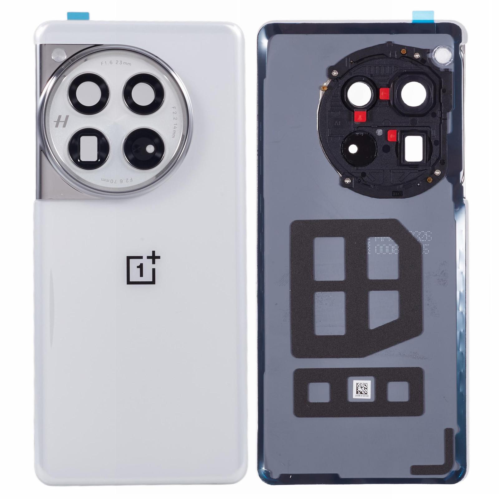 

Для OnePlus 12 5G Корпус акумулятора з клейкою наклейкою + Кришка об єктива камери White
