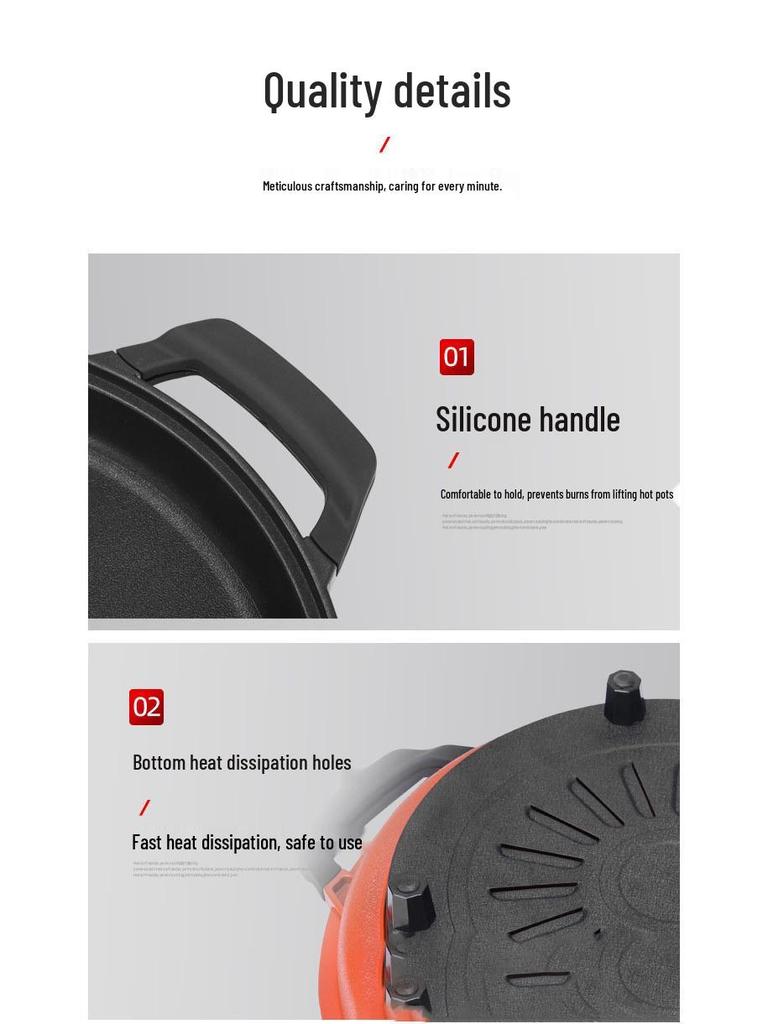 Multi-Function Electric Griddle: Large Non-Stick Deep Commercial Flat Pan