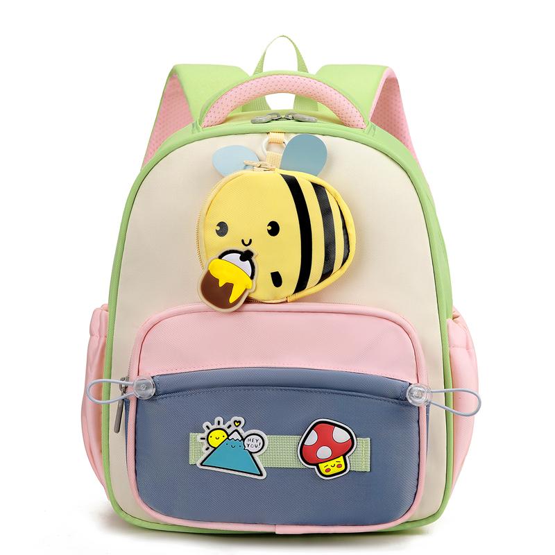 Kindergarten Schoolbag Girl's Cartoon Bee Backpack Lightweight Backpack