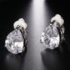 Pear Drop Clip On Earrings Colorful Party Wedding Earrings for Women Fashion Jewelry