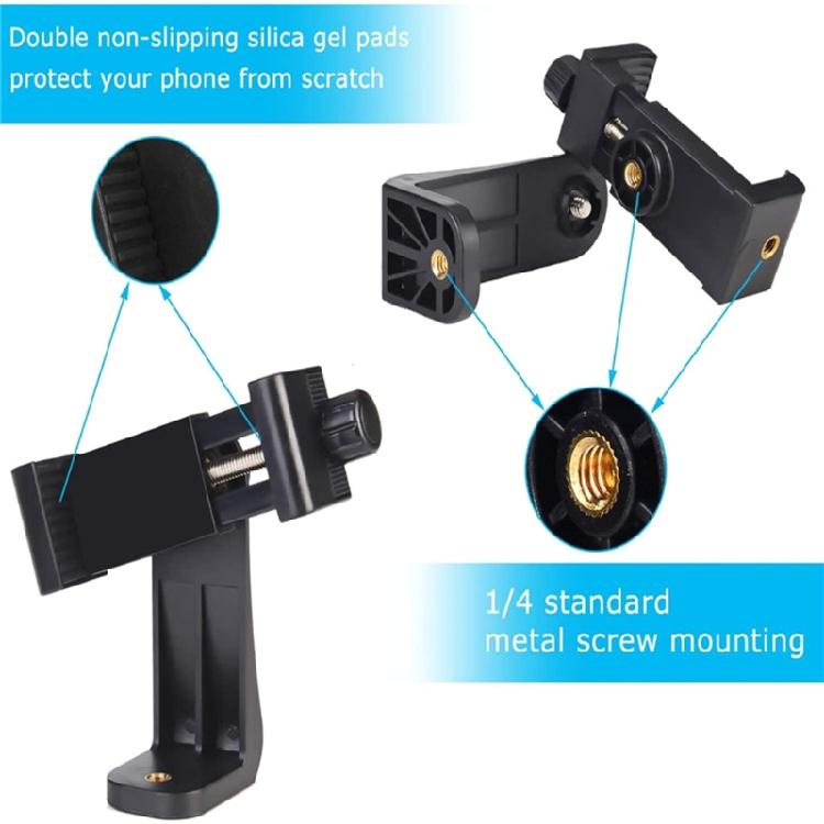 Adjustable Phone Holder Clip for Tripods Universal Smartphone Mount for Effortless Selfie and Monopod Stability