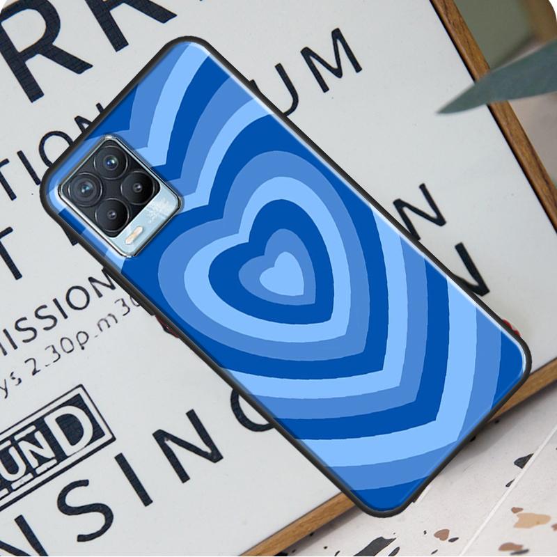 Latte Love Brown Heart Swirl Aesthetic Case For Realme 8 Pro 8i GT Master GT Neo 2 C21 Back Cover For OnePlus Nord 2 8T 9R 9 Pro