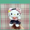 Hello Kitty Plush Toy With Denim Pattern And Cartoon Design For Kids Gift