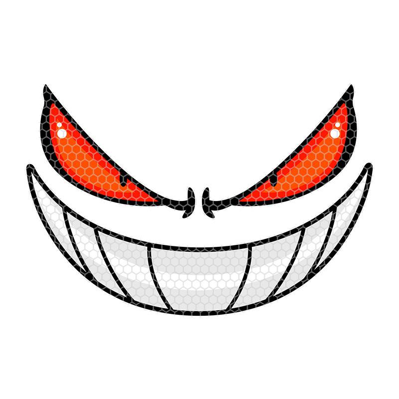 Devil Eyes Reflekterande Motorcykel & EV Karossdekal - Kreativ Personalisering