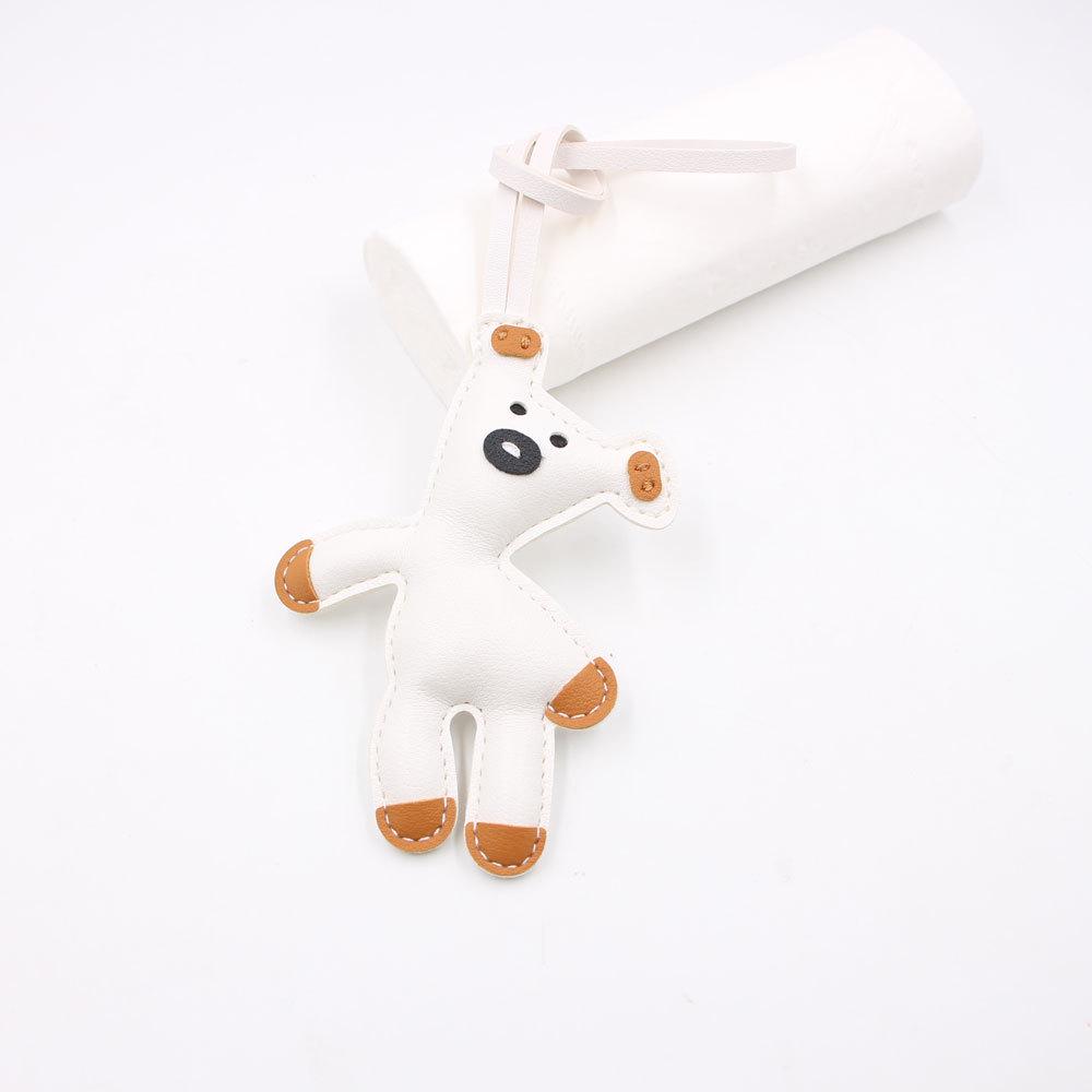 In Stock Cartoon Teddy Bear Leather Bag Pendant with Lanyard Accessories