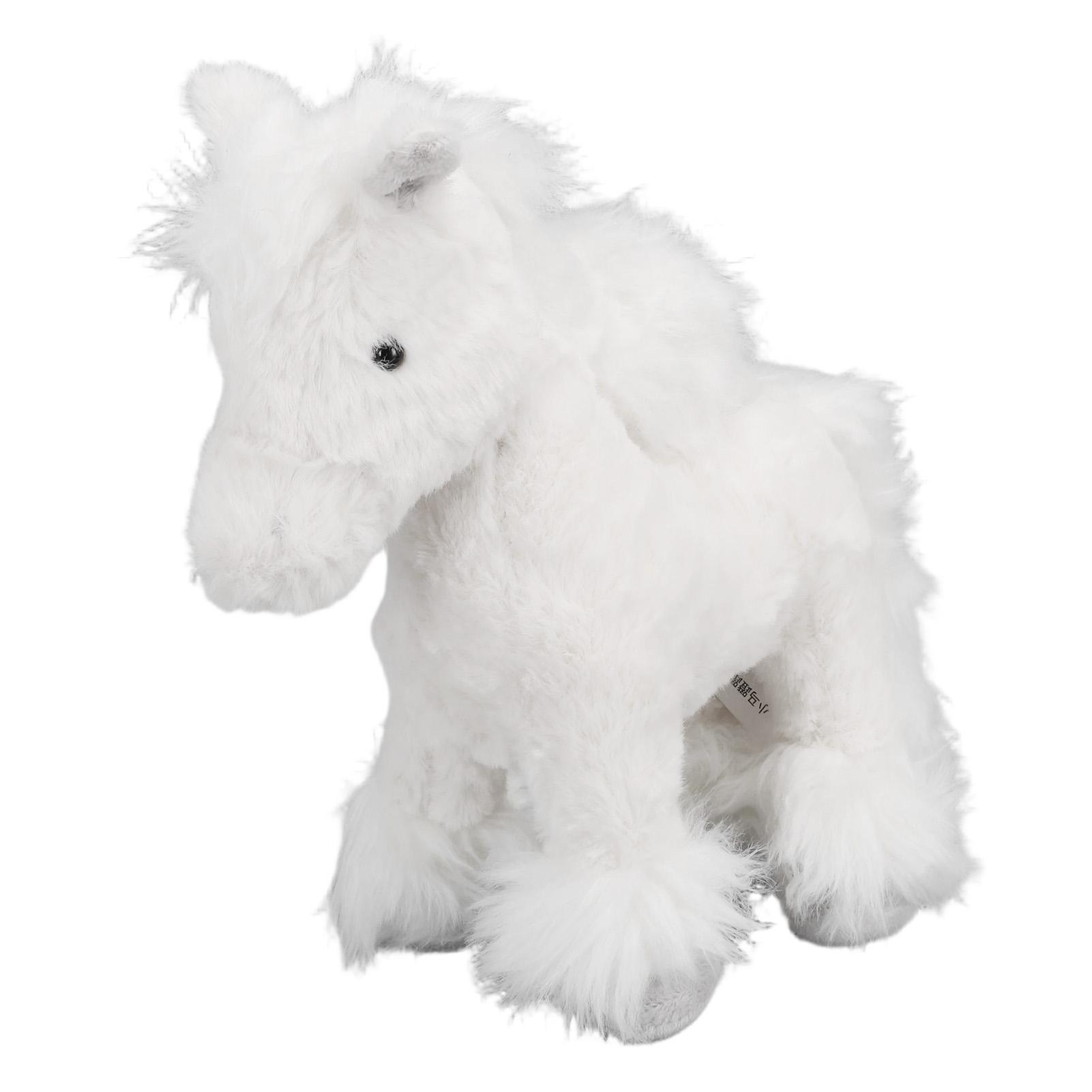 

Plush Toy Horse Figurine Soft Stuffed Animal Horse Plush Toy for Home Decoration Ornament білий