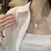 Aurora Colorful Baroque Round Baroque Fairy Necklace Natural Freshwater Pearl Pendant Clavicle Chain