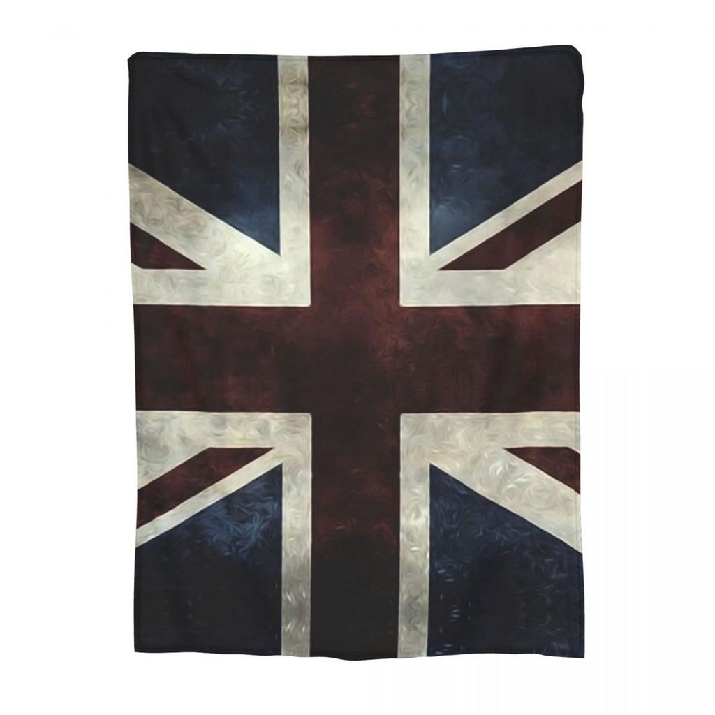 Vintage UK British Flag Sherpa Blanket Soft Warm Flannel Throw Blanket Bedding for Bed Living room Picnic Travel Home Couch