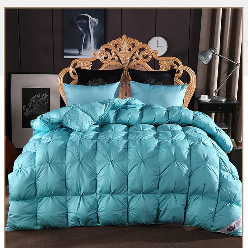 Court Style Soft Silk Twist Solid Color Down Quilt Shell - Silent Semi-Finished Version