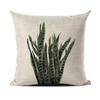 Simple Modern Green Leaves Tropical Plant Series Linen Pillowcase Nordic Small Fresh Style Cushion Cover