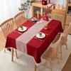 Fashion Vintage Tablecloth Tassel Red Color Jacquard Christmas Table Cloth Tablecloth End Table Mat Polyester Wedding Decoration