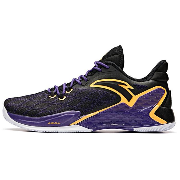 

New Anta Rajon Rondo Slip Resistant, Abrasion Resistant, Breathable Low Top Basketball Shoes Men s Black Purple 11831160R-2 39