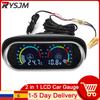 AD Universal 2 In 1 LCD Car Digital Water Temp Gauge Voltmeter Auto Motorcycle Water Temperature Sensor 10mm 12V 24V Volt Meter