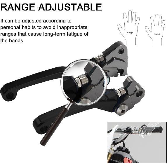 Motorcycle Brake Clutch Lever Pivot Levers Set Adjustable CNC for YZ85 2015-2023 YZ65 2018-2023 YZ 65 85 Dirt Pit Bike Black