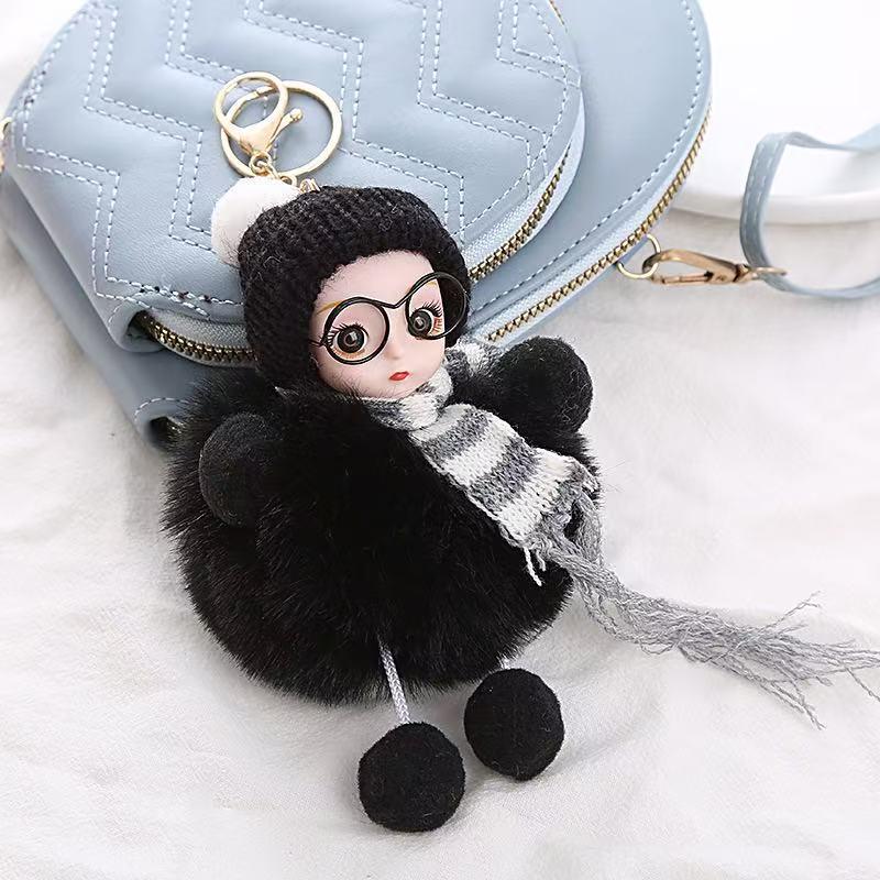 

Couple Scarf Doll Keychain: Plush Pendant Ornament for Bags & Birthdays Doll