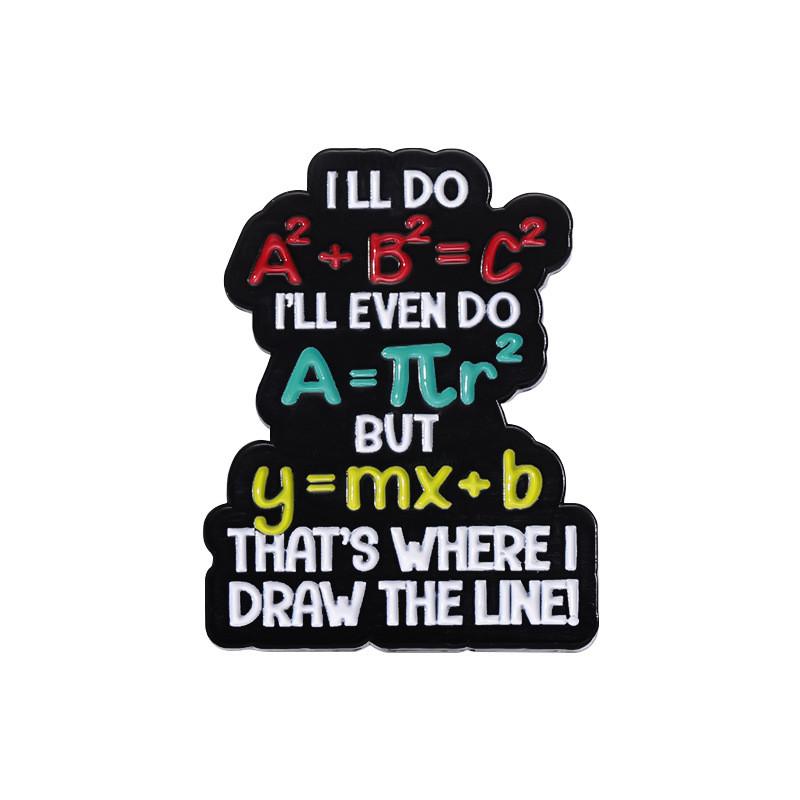 Alloy Stylish Letter Pins Featuring Cartoon English Quotes For Trendy Fashion Accessories