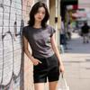 Streetwear Gothic Style T Shirt With Pleated Short Sleeves For Casual Summer Wear