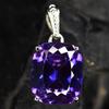 Purple Tanzanite 26 Ct Natural Cushion Pendant 925 Sterling Silver