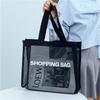 Borsa Tote in Rete da Donna Grande Capacità Trasparente a Spalla Leggera Pieghevole per Shopping Spiaggia
