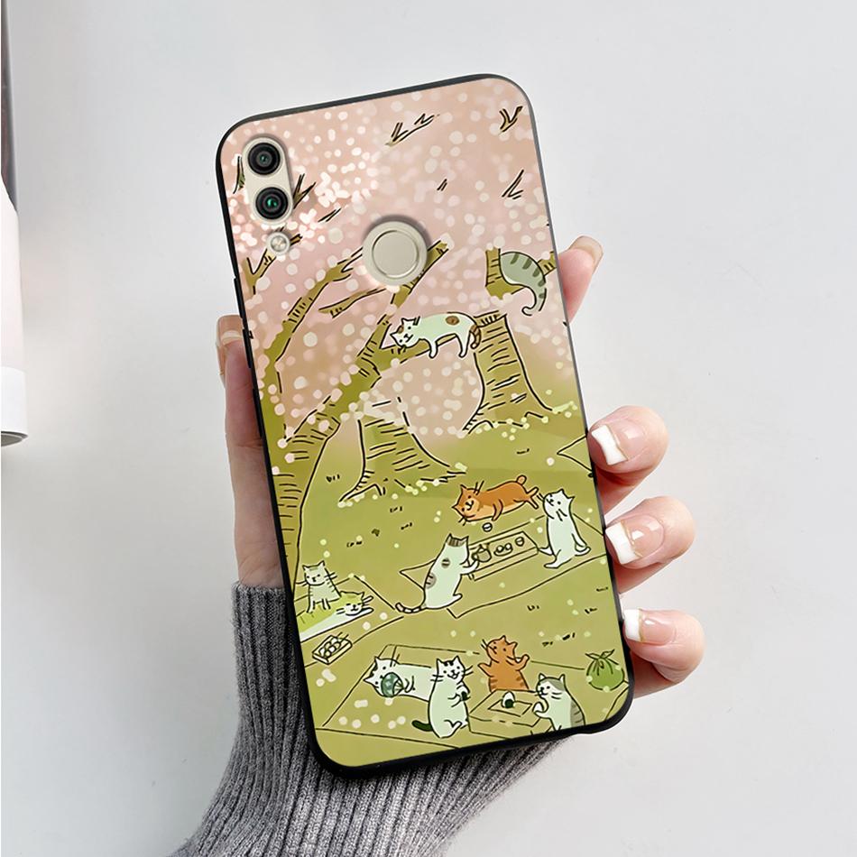 For Huawei Honor 8X Case Honor8X JSN-L22 JSN-L21 Bear Phone Case Soft TPU Cover Funda For Honor 8C BKK-L21 BKK-LX1 Honor8C Capa