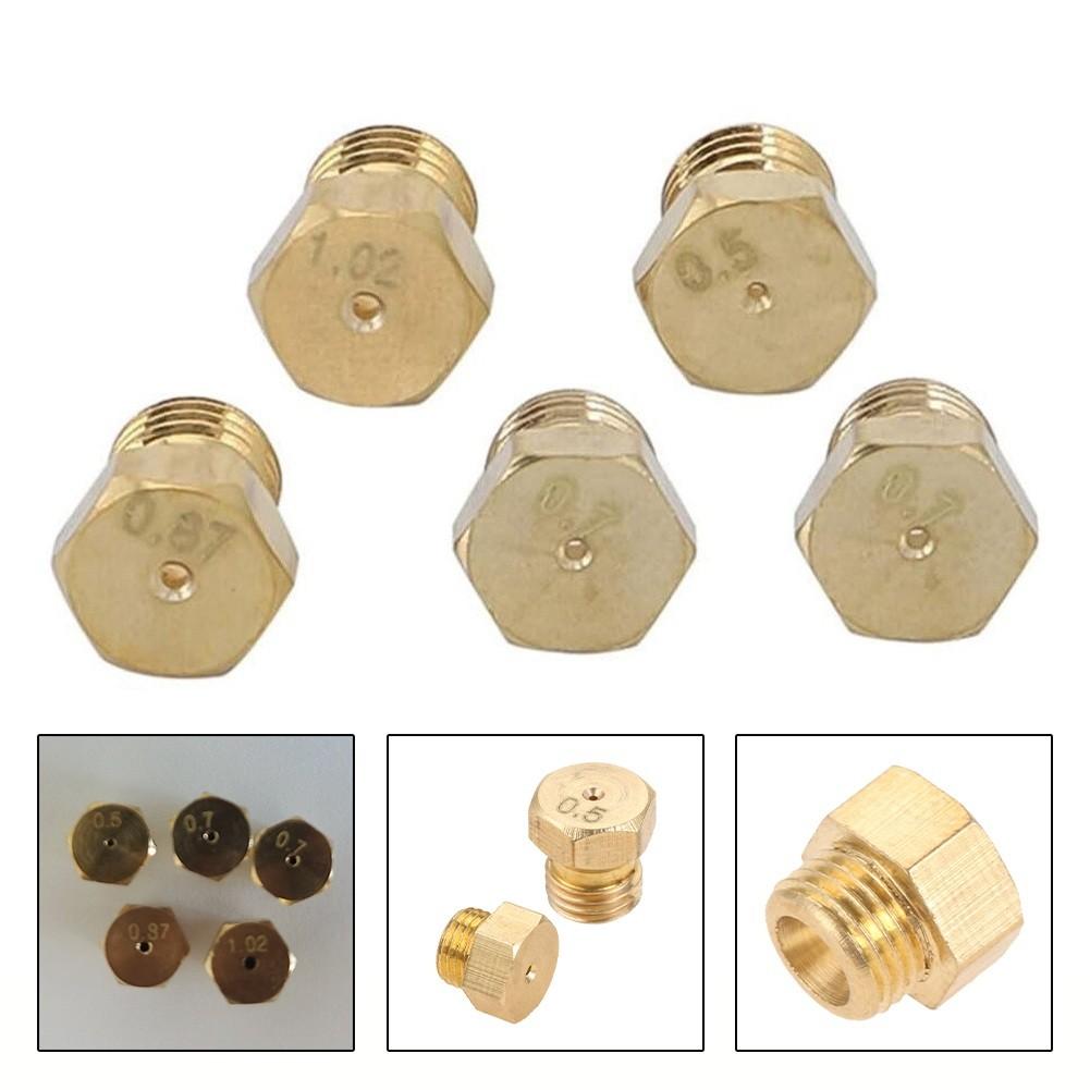 0.5/0.7/0.7/0.87/1.02 Nozzle 5 Pcs For Commercial Gas Stoves Metal