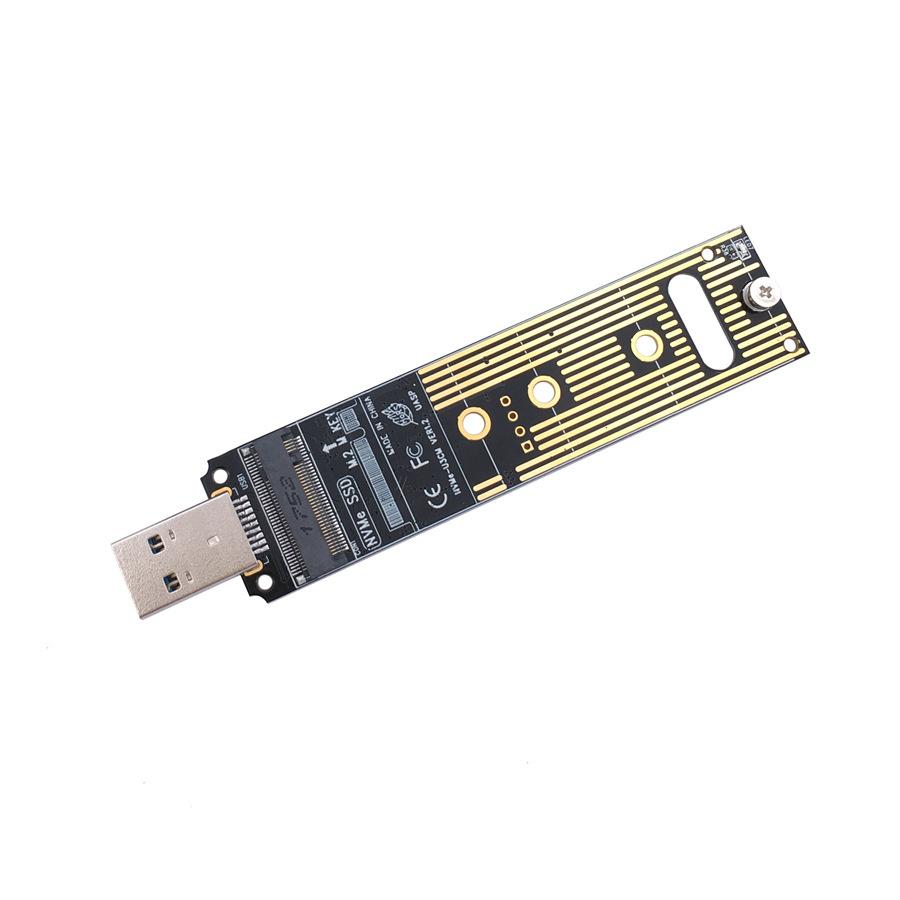 M.2 NVME SSD To USB3.1 Adapter Card PCI-e To USB-A 3.0 10Gbps For 2242/2260/2280