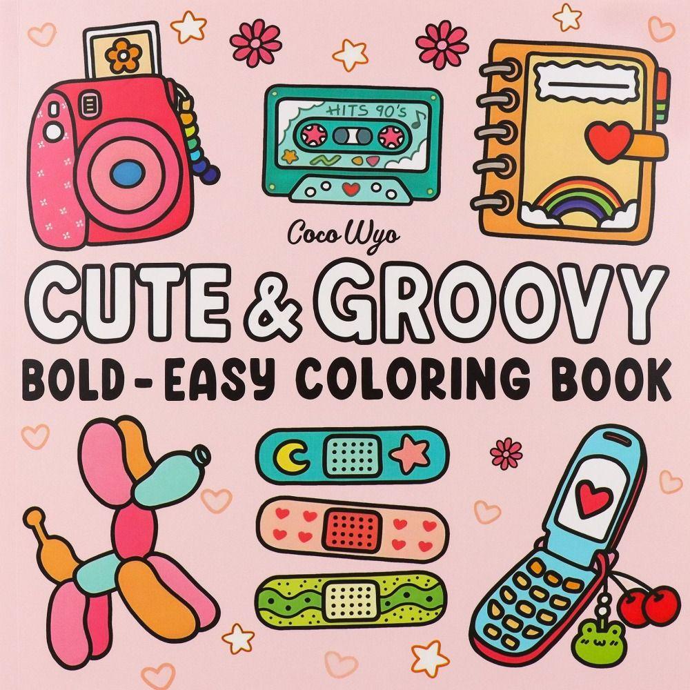 Relax Spooky Cute Coloring Book DIY Filling Color Book Cute Drawing Doodle Book  Kids Gift