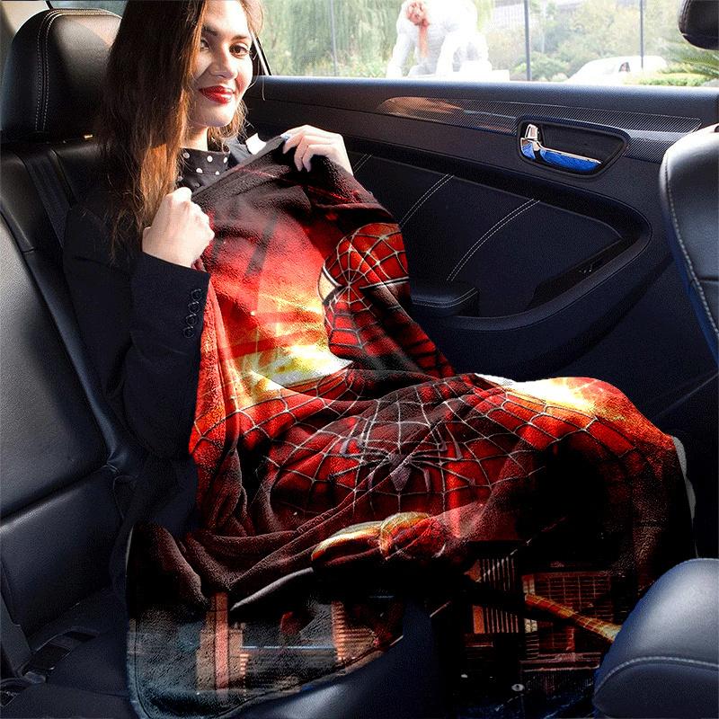 1pc Spider-Man Printing Blanket - Soft, All-Season Throw for Living Room, Bedroom,Personalized Gift with Adorable Cartoon Design