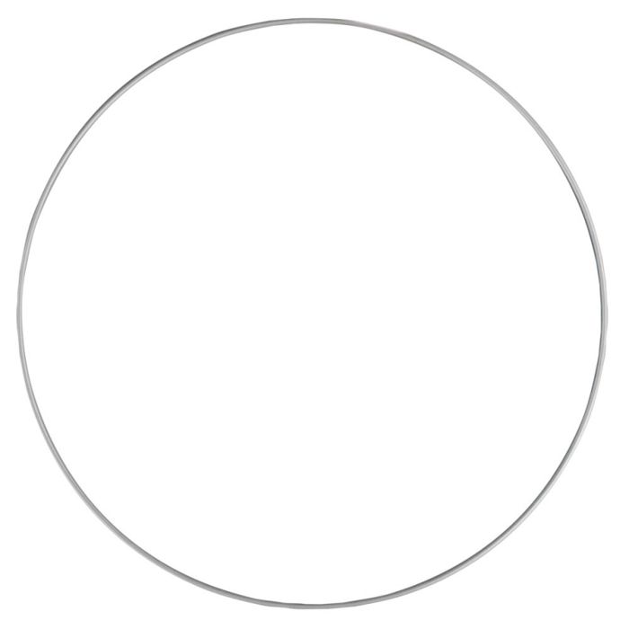 Coated Metal Ring 30cmø, Silver