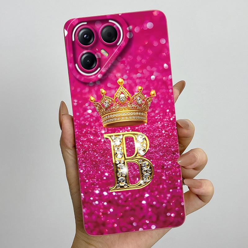 For Tecno Pova 7 Pro Ultra 5G Case Luxury Crown Letter Silicone Soft Phone Case For Tecno Pova7 Pro Ultra Shockproof Back Covers