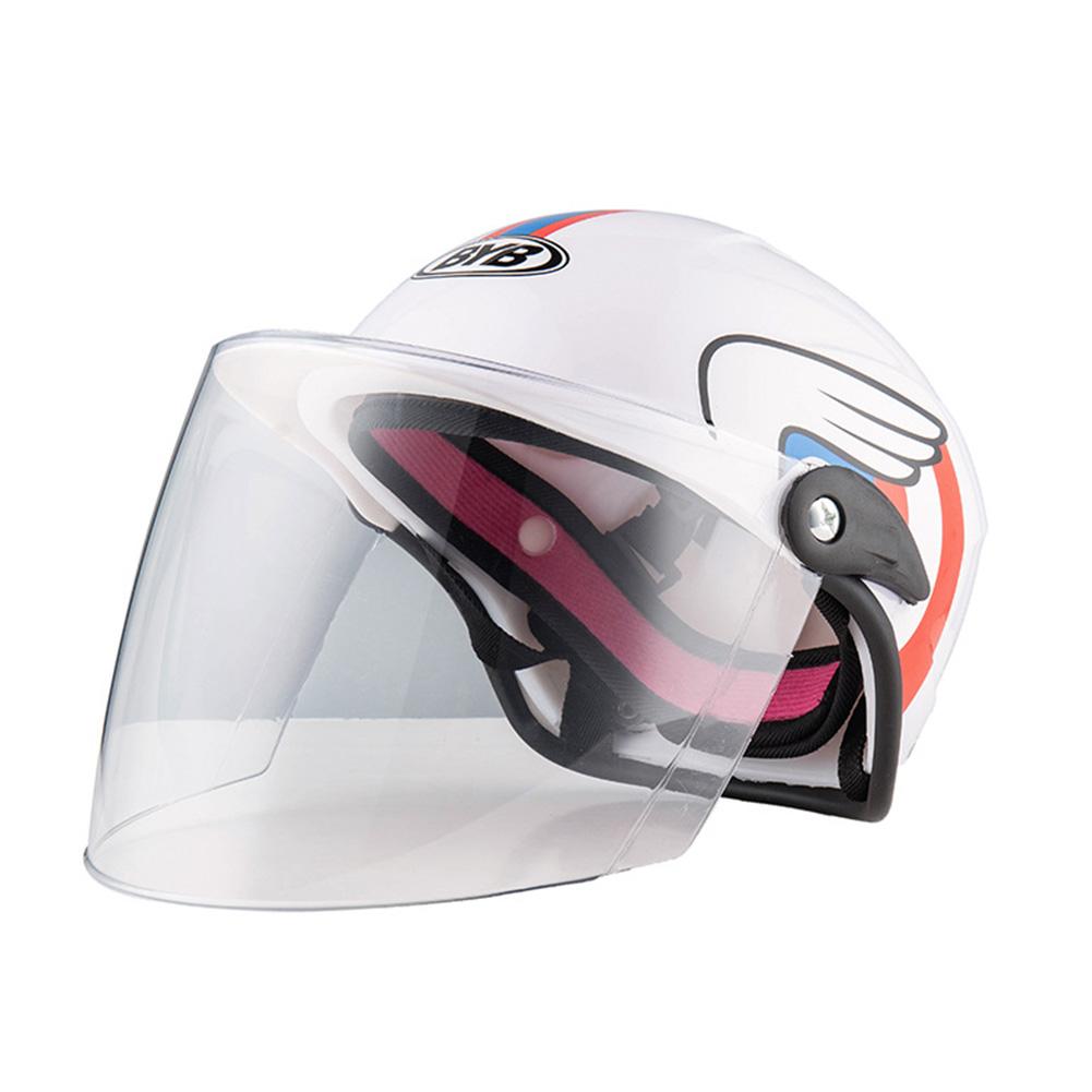 

Children Cartoon Helmet Summer Helmet Motorcycle Electrombile Kids Helmet White #1