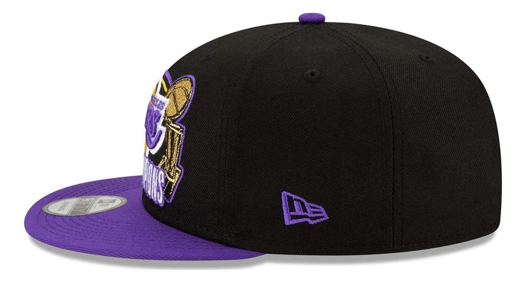 New Era Los Angeles Lakers 9FIFTY Snapback 2020 NBA Finals Champion Title Trophy In Black and One Size Purple, Black/Purple,