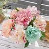 2Pcs Artificial Peony Flower Single Branch Forever Blooming Realistic Home Decoration Wedding Accessory Simulated Flower
