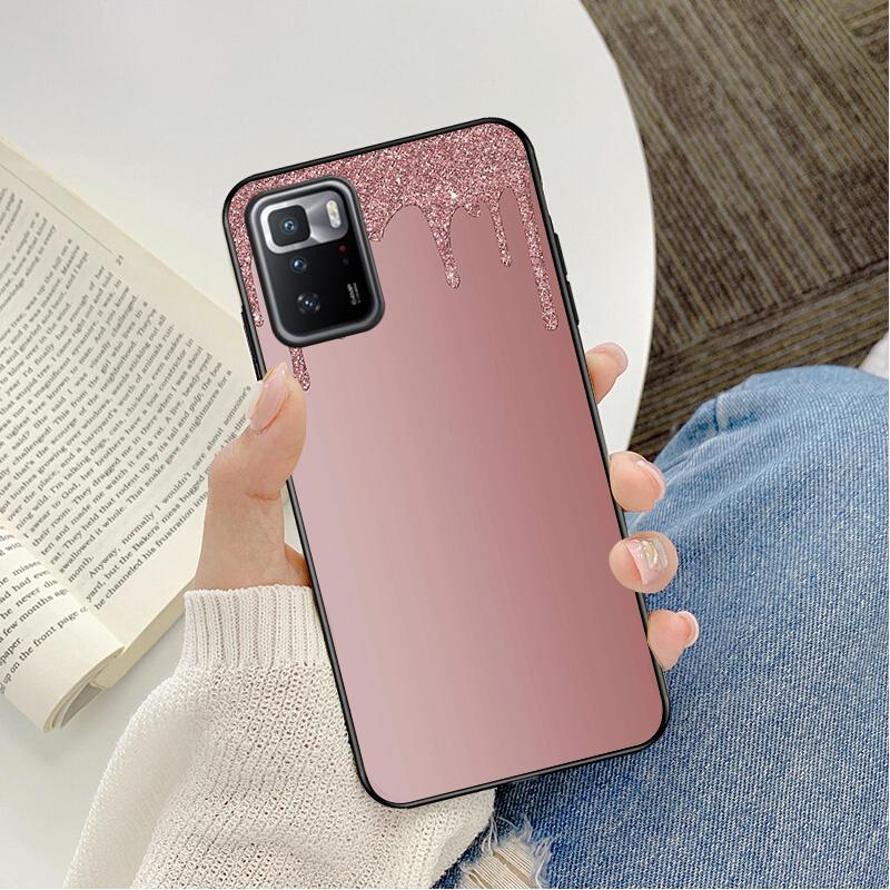 

Чехол для телефона Xiaomi Redmi Note 11 10 Pro Note 8 Pro 9Pro Note9 9S 10S 9T Redmi 10 9C 9A Капающий блестящий розовый фиолетовый чехол Redmi 9C