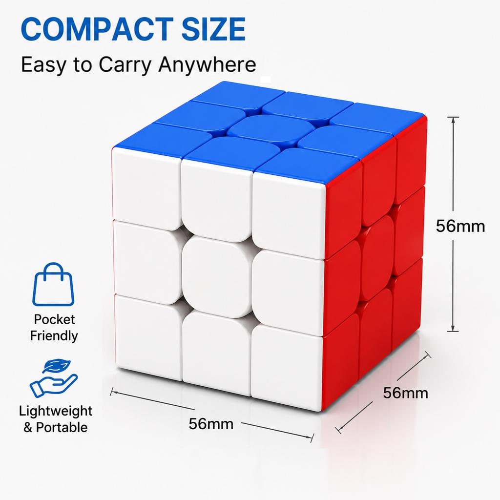 Магнитный скоростной кубик Sengso 2x2 3x3 4x4 5x5 Без наклеек, быстрое и плавное вращение, головоломка для детей, начинающих, соревновательный кубик