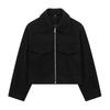 Women's Solid Color Fashionable Soft Woolen Short Jacket Jacket