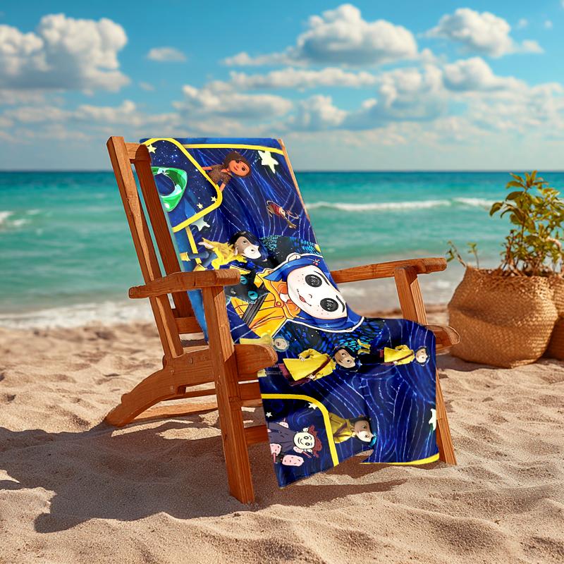 1Pc Space Adventure Friends Beach Towel Quick Dry Multiuse For Beach Pool Gym Yoga Home Travel Christmas Halloween Xmas Gift Es123